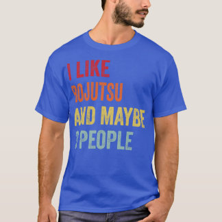 Jag gillar Bojutsu kanske 3 personer T Shirt