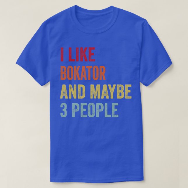 Jag gillar Bokator kanske 3 personer T Shirt (Design framsida)