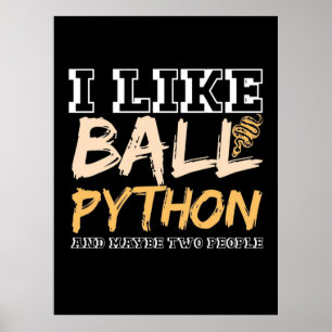 Jag gillar Boll Python och kanske två personer Poster