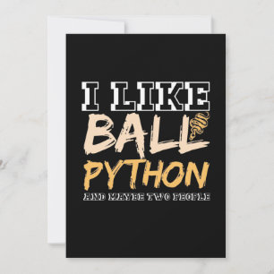 Jag gillar Boll Python och kanske två personer Spara Datumet