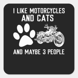 Jag gillar Bourbon och min motorcykel och kanske Fyrkantigt Klistermärke