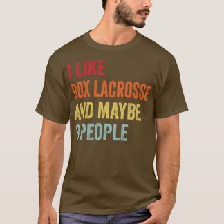 Jag gillar Box lacrosse kanske 3 personer T Shirt