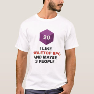Jag Gillar Brädspels-Rollspel Och Kanske 3 Persone T Shirt