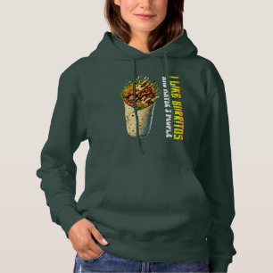 jag gillar burritos och kanske 3 personer t shirt