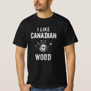 Jag gillar Canadian Wood Beaver Canada Quebec T Shirt