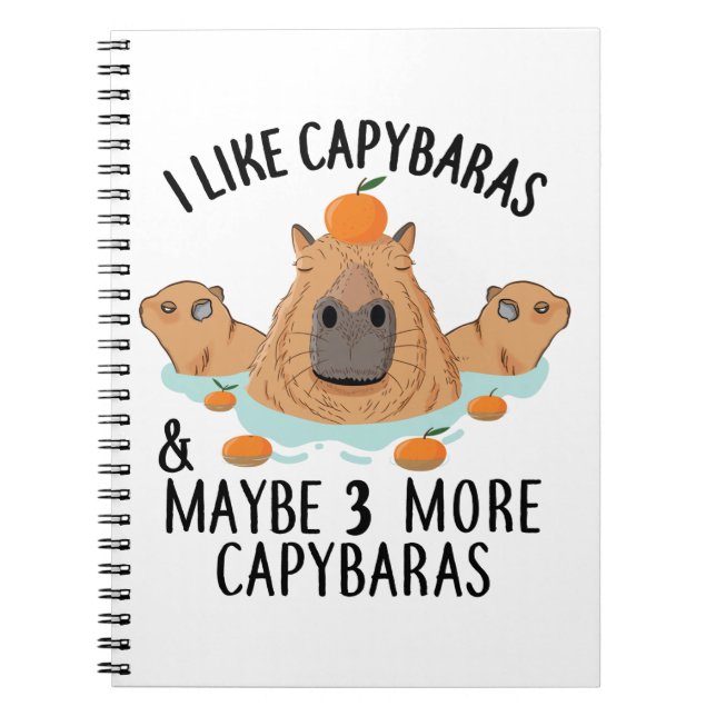 Jag gillar Capybaras och kanske tre människor från Anteckningsbok (Framsidan)