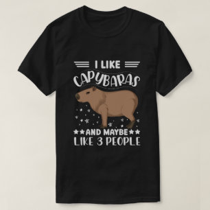 JAG GILLAR CAPYBAROR OCH KANSKE GILLAR 3 PERSONER T SHIRT