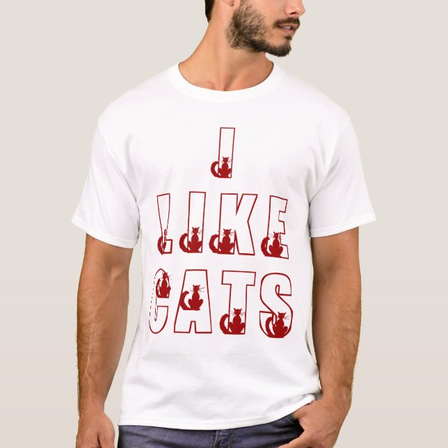 Jag gillar Cats Shirt Tee (Framsida)
