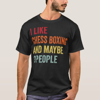Jag gillar Chess Boxing kanske 3 personer T Shirt