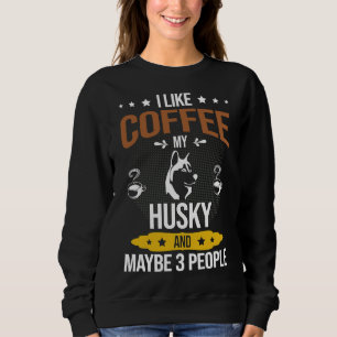 Jag gillar Coffee Husky kanske 3. T Shirt