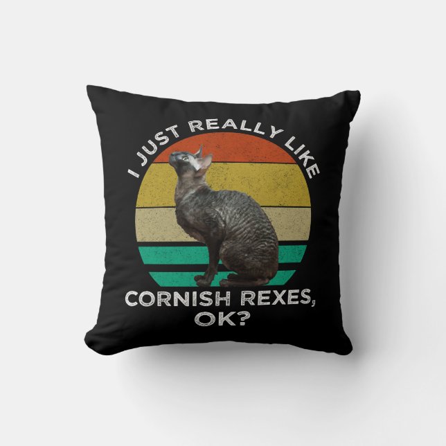 Jag Gillar Cornish Rexar, OK? Kudde (Framsida)