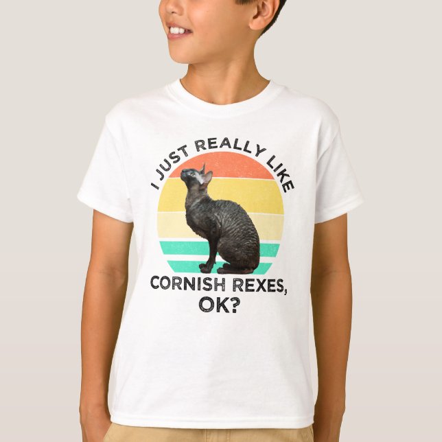 Jag Gillar Cornish Rexar, OK? T Shirt (Framsida)