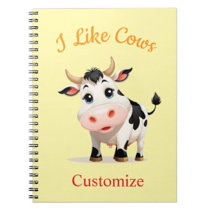 Jag gillar Cows Art Thunder_Cove Anteckningsbok