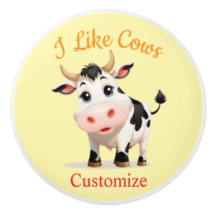Jag gillar Cows Art Thunder_Cove Knopp