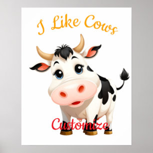 Jag gillar Cows Art Thunder_Cove Poster