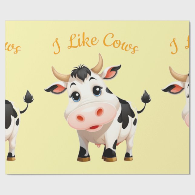 Jag gillar Cows Art Thunder_Cove Presentpapper (Platt)