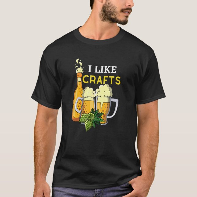 Jag gillar Crafts Beer Microbrew Skutt 2 T Shirt (Framsida)