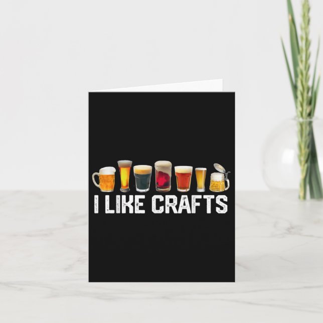 Jag gillar Crafts Beer Microbrew Skutt Funny Gift Kort (Framsida)