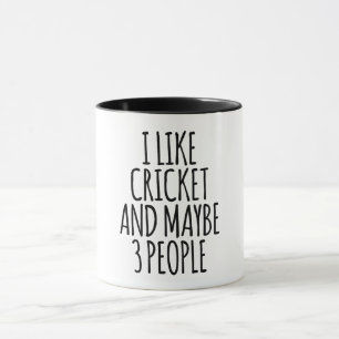 Jag gillar Cricket och kanske 3 personer Mugg