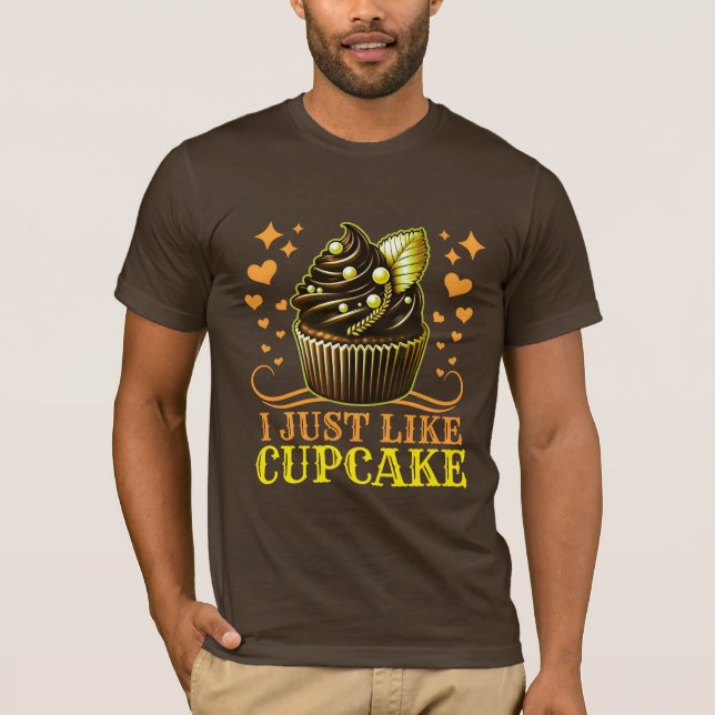 Jag gillar cupkaka t shirt (Framsida)