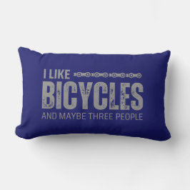 Jag gillar cyklar och kanske tre personer citerar lumbarkudde