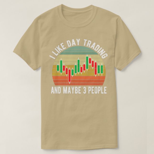 Jag gillar daghandel och kanske 3 personer dagshan t shirt (Design framsida)