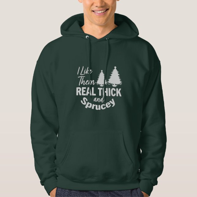 Jag gillar dem riktigt tjocka och skarpa julen hoodie (Framsida)
