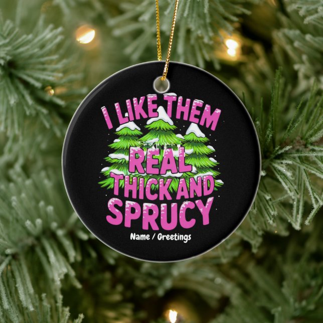 Jag gillar dem riktigt tjockt och smart jul julgransprydnad keramik (Träd)