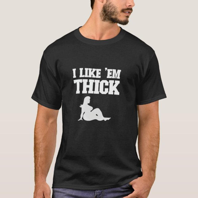 Jag gillar dem tjocka - Chubby Chaser Rolig herr T Shirt (Framsida)