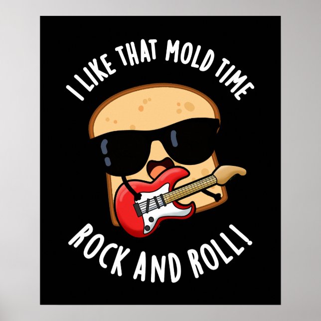 Jag gillar den där Rock and roll Mörk BG Poster (Framsidan)