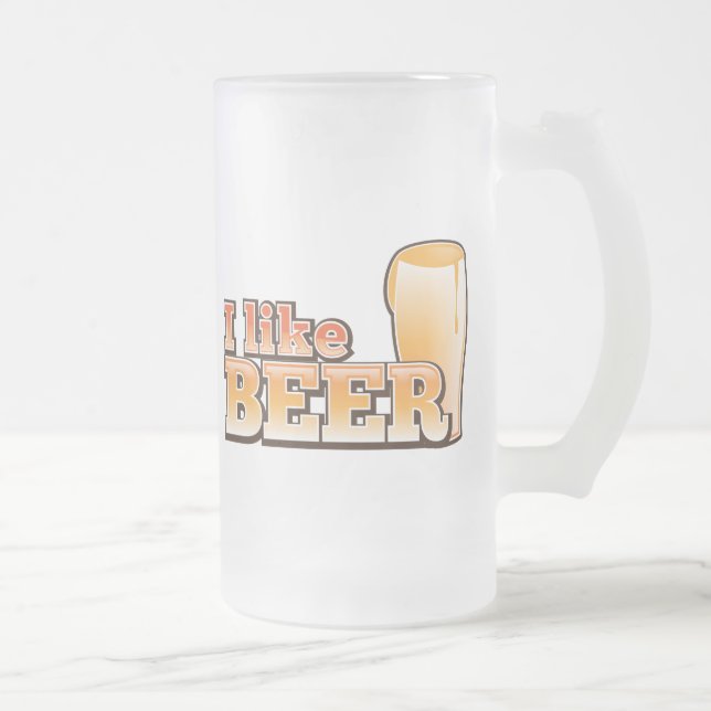 JAG GILLAR design för ÖLalkoholdrink Frostat Ölglas (Höger)