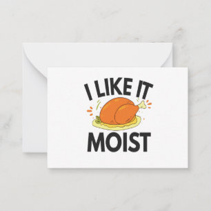 Jag gillar det fuktigt roligt tackgivning rostat k anteckningskort