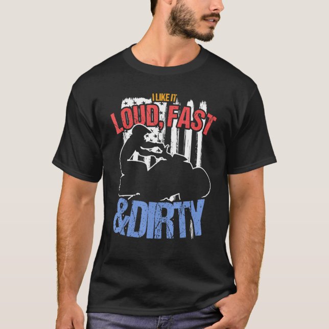 Jag gillar det högt och snabbt för Atv Kids 5 T Shirt (Framsida)