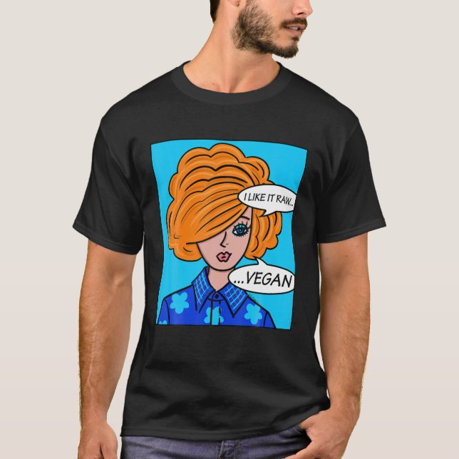 Jag gillar det rå Vegan T Shirt (Framsida)