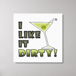 JAG GILLAR DET SMUTSIGT! Dirty Martini Cocktail Canvastryck