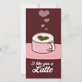 Jag gillar dig en latte - Valentine Julkort