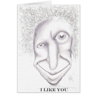 Jag gillar dig hälsningskort