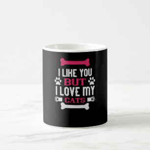 Jag gillar dig i kärlek Mina katter Kaffemugg