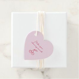 Jag gillar dig körsbär mycket Valentines day Rosa Gåvor Etiketter