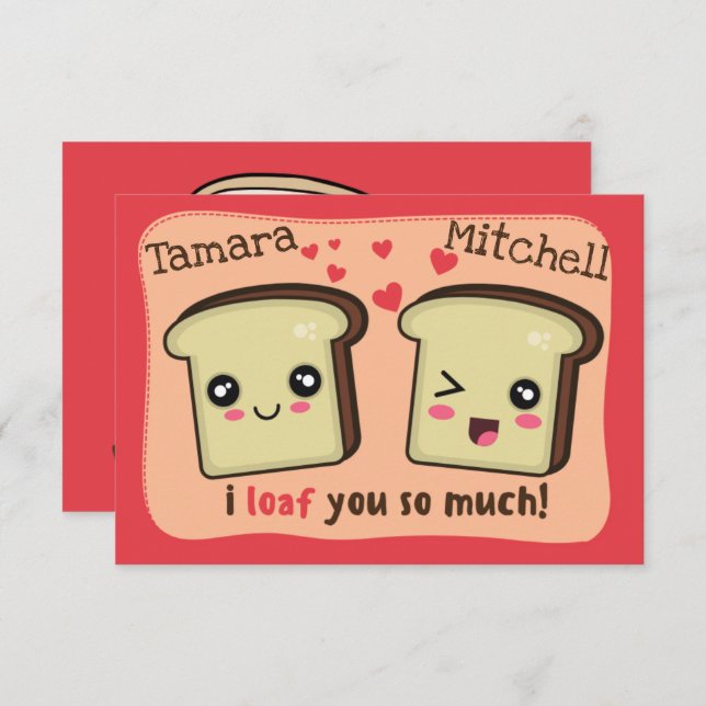 Jag gillar dig så mycket| Kawaii kärlek Alla hjärt Kort (Fram/baksida)