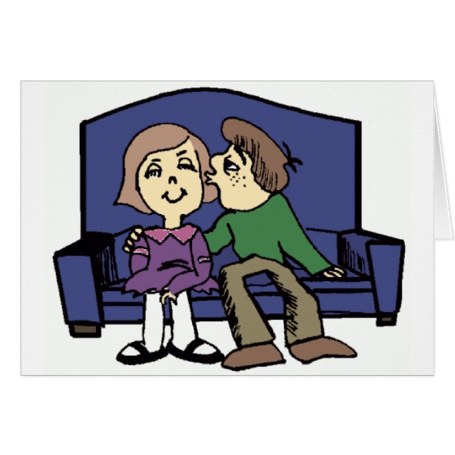 Jag gillar dig Valentine Hälsningskort (Framsidan Horizontal)