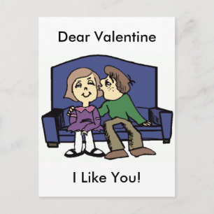 Jag gillar dig Valentine Helg Vykort