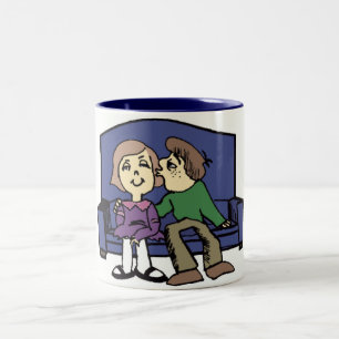 Jag gillar dig Valentine Två-Tonad Mugg
