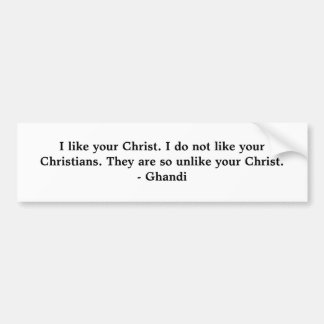 Jag gillar din Kristus. Jag gillar inte din Bildekal