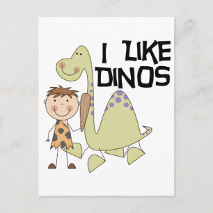Jag gillar Dinos - Boy Tshirts och Gifts Vykort
