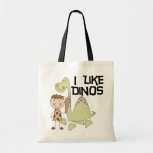 Jag gillar Dinos - pojkeTshirts och gåvor Tygkasse
