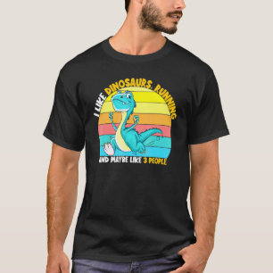 Jag gillar dinosaurier som kör kanske 3 People Spr T Shirt