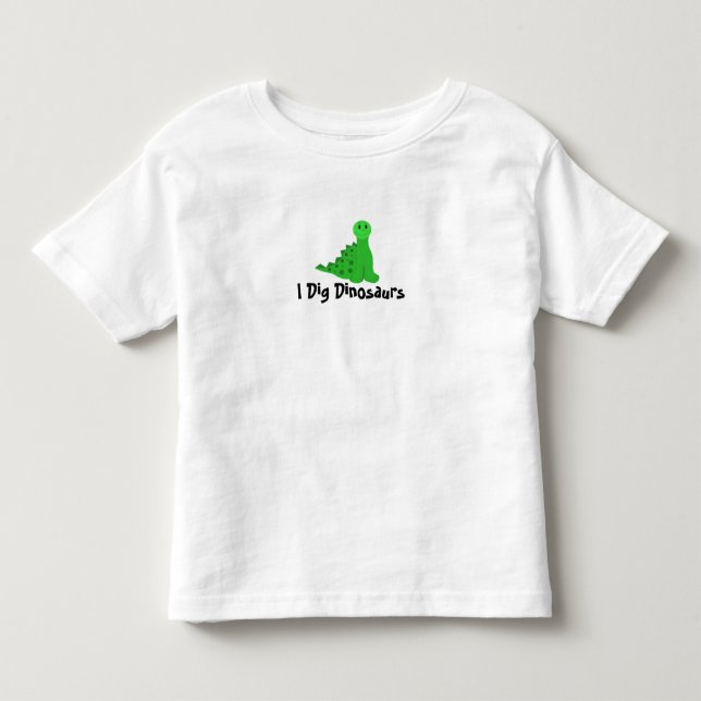 Jag gillar dinosaurier t-shirt (Framsida)