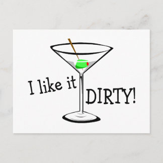Jag gillar Dirty Martini 3 Vykort