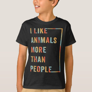 Jag gillar djur mer än människor t shirt